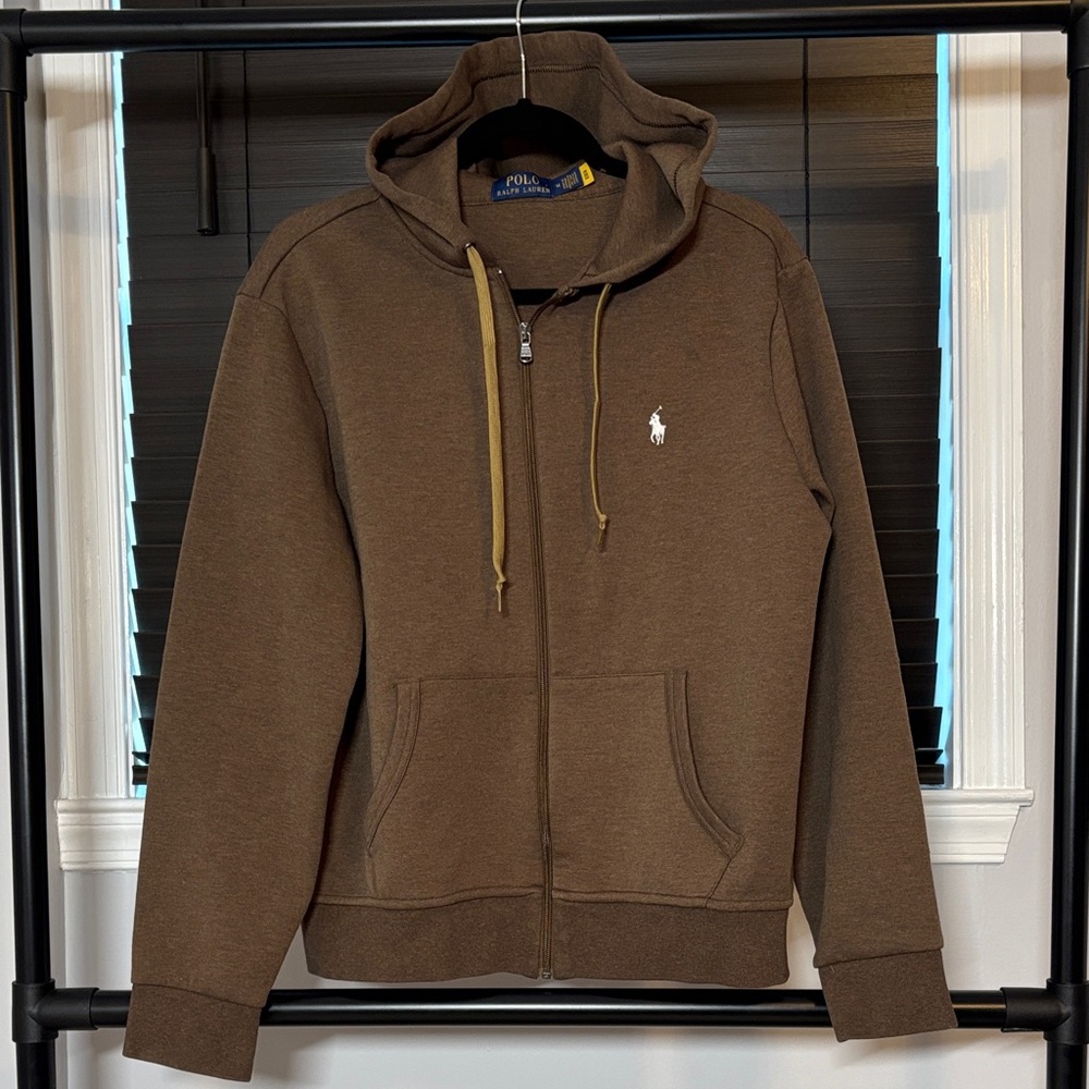 Polo Ralph Lauren Men's Tan Zip-Up Hoodie